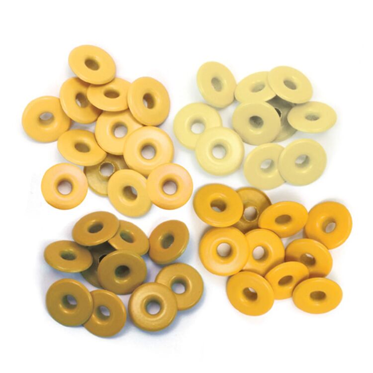 We R Makers • Wide eyelets 40pcs Yellow Hobbiez - Voor al uw ...